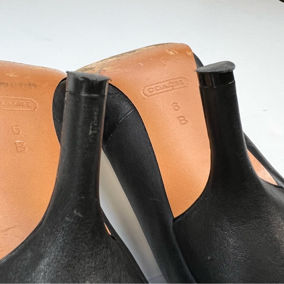 Coach Black Snake Skin Leather Point High Heel Pumps Size 6 B - Picture 12 of 12